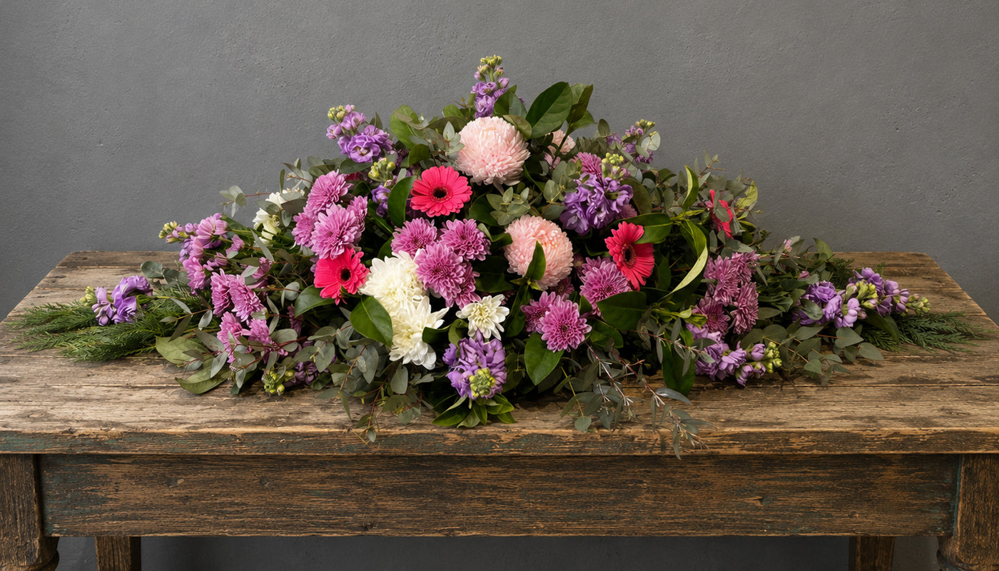 Pastel Casket Flowers