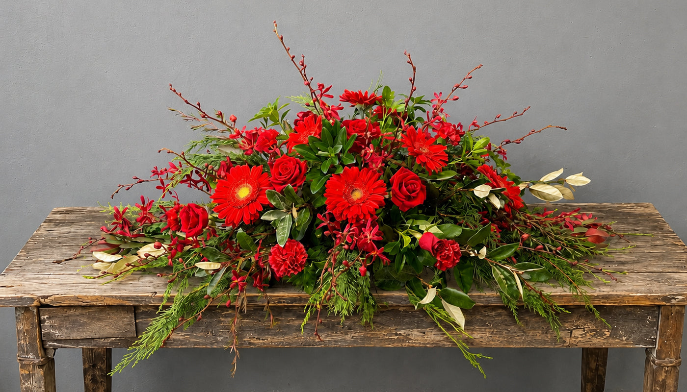 Red Casket Flowers