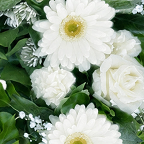 Adored - Extra Large Heart Wreath White